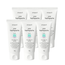 심플리오 마일드 어린이 저불소치약 청포도향, 60g, 6개