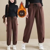 WAWAMOM(특허브랜드) 빅사이즈 여성 추동 기모 배기팬츠 여자 배기 똥싼바지 CJA9d