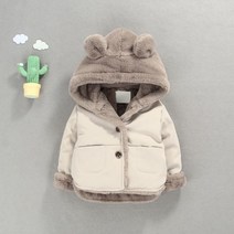 돌아기 패딩 유아경량패딩 아기 후드집업 뽀글이 기모 겨울 외출