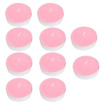 양키캔들 인테리어 캔들10pcs tealight 양초 무연 소형 경량 드립리스 왁스 차, 분홍색