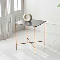 [천삼백케이] [블랑누보] 딜럭스 침대 사이드 세라믹 테이블 480 (3colors), 세라믹블랙