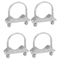 유볼트 특수볼트 앙카볼트 4 Set Antenna Mast Pipe Clamp With V Jaw Block And U Bolt All AntiRust Finished For TV, [01] 빨간, 4개