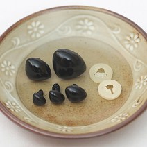 [대량구매]민자삼각코(인형코)(100개), 12mm 블랙 100개