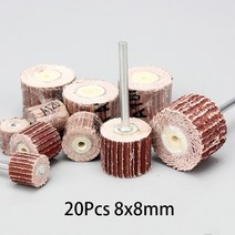 사포 샌딩 플랩 연마 휠 디스크 셔터 맨드릴 Dremel 액세서리 용 로타리 공구, [02] 120 Grit, [01] 5pcs 8x8mm, 5개