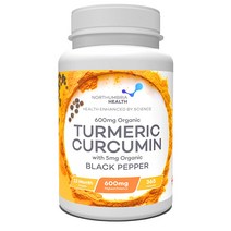 Northumbria Health Turmeric Curcumin 365정 2팩 비건 터메릭 커큐민 600mg 보충제 영양제