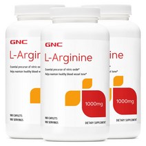 GNC L Arginine 1000mg 180정x 3개 엘아르기닌, 1개, 180정