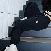 베이직 미디움로고 우븐 조거팬츠 NY Black