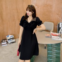 플러스 사이즈 여성 의류 뚱뚱한 자매는 나비 매듭 플러스 사이즈 드레스 k1519를 가진 짧고 뚱뚱한 작은 사람들에게 적합합니다.