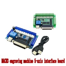 MACH3 조각 기계 5 축 CNC 브레이크 아웃 보드 스테퍼 모터 드라이브 컨트롤러용 광학 커플러 포함, 01 Blue