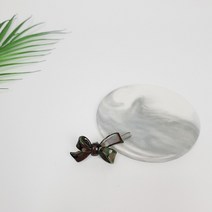 프랑스핀 호피 초미니 더블 리본 4.5 cm 앞머리 옆머리 수동 똑핀