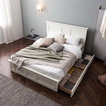 [파격세일] 삼익가구 프로아 아이보리 서랍형 도장 침대(매트제외-킹)