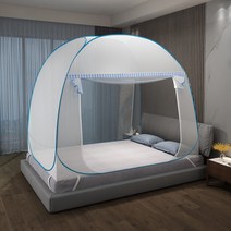 원터치모기장 몽골텐트 모기장 접이식 불필요 더블침대 사용가 1.5M통용 풀커버 바닥있음 넘어짐보호 그네베드, C01-(폭)09미터길이 19미터