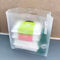 [소행섬] 무지 HD 비닐 쇼핑백 R형 (반투명 비닐봉투 선물용 테이크아웃 쇼핑 답례품포장), 2000매입, R30