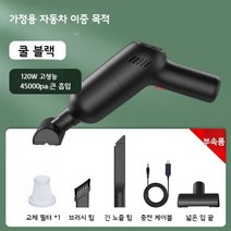 고양이 털 청소기 무선 휴대용 진공 강아지 카펫, 쿨 블랙 45000Pa