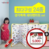 최다구성 방수되는 생각톡톡 세이펜차트 다국어 24종(세이펜호환별매)+M문화상품권 5천원, 단품