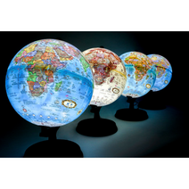 맵소프트 24cm 조명 지구본 4종 택1 / 측지기사 전문가 제작 / 한글판 영문판 / 인테리어 LED, 4번_24cm 영어판 블루 조명 지구본 (24E-BL)