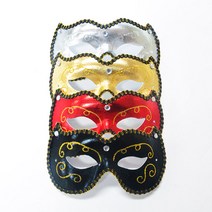 파티클럽 파티마스크2 고양이가면, 실버