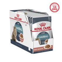 브랜드없음 로얄캐닌 고양이 습식파우치 그레이비 헤어볼케어 파우치 85g 12팩, 선택완료