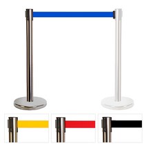 발컴 2m 자동 벨트 차단봉 행사장 안전봉 바리게이드 가이드라인, 2m_실버봉_블루벨트, 1개