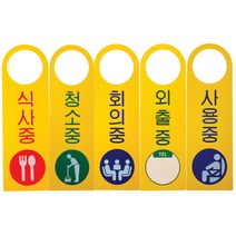 포멕스 걸이용안내판 사용중(80x250mm), 식사중  x 1개입