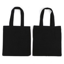 커스텀 기본 에코백 토트백 2EA BLACK 29X32.5 남녀공용 캐쥬얼 데일리 무지 캔버스