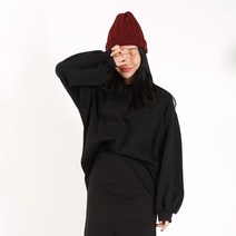 퍼니걸스 5879 데일리 무지 라운드 기모 맨투맨 티셔츠 여성의류
