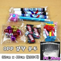 ForU762 봉투 붙이는 포장 빵봉투 200매 과자봉투 포장봉투 비닐 투명 봉투포장, 본상품