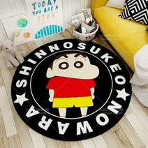 짱구 원형 러그 인스타 갬성 자취방 공부방 매트 러그 어린이 가정용 거실, 1개, 지름 80센티-M