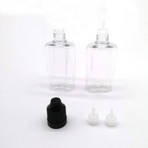 5PCS 30ML 애완 동물 플라스틱 공병 플랫 Dropper 병 E 액체 눈 분명 검은 물 오일 튜브 컨테이너 Funnel 기와 긴 팁 모자, Clear-Black_플라스틱