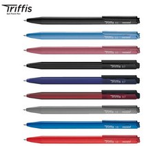 모나미 트리피스 유성볼펜 0.5 0.7 1.0mm 1타 12자루 삼각볼펜 휴대 용이, 1개, 0.5mm 블랙(12자루)