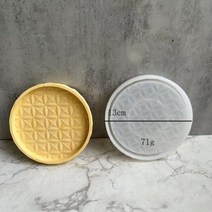 트레이 실리콘 몰드 DIY 핸드메이드 크리스탈 수지 스퀘어 라운드 육각 코스터 석고 스토리지 접시 꽃병 베이스 홈 장식, round