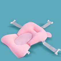 휴대용 베이비 샤워 목욕 욕조 패드 안티-슬립 소프트 컴포트 좌석 지원 매트 접이식 아기 플로팅 워터, [02] Light Blue 0-18M