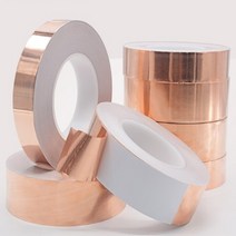방열테이프 단열 내열 보호 강력 20 미터 568101520304050mm 단일 전도성 접착 구리 호일 테이프 일렉트릭 기타 용 emi 차폐 열 저항, 50mm, 20m