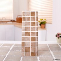el3794 타일무늬펄시트 30x80cm 펄브라운 벽시트지/스티커벽지/포인트시트/시트지/인테리어