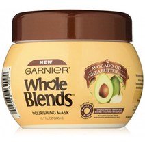 Garnier 홀 블렌드 헤어 마스크 아보카도 오일 & 시어 버터 추출물 드라이 헤어 10.1 fl。 オ ズ。