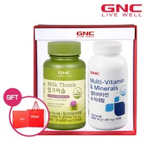 [GNC] 멀티비타민 앤 미네랄60 + 밀크씨슬60캡슐, 상세설명 참조, GNC 멀티비타민 + 밀크씨슬 선물세트