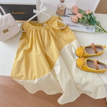 아짱 키즈여아 여름원피스신상 옐로배색원피스