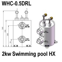 판형 열교환기 핀형 튜브형 0.5hp 2kw 티타늄 튜브 수영장 열교환 기 해수 콘덴서 whc 0.5drl