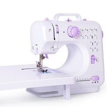 휴대용 가정용 재봉틀 505A 업그레이드 된 전기 재봉틀 12 스티치 미니 재봉틀 가정용, 비호침 50개