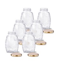 미르코리아 유리 꿀병 400 골드캡, 300ml, 6개입
