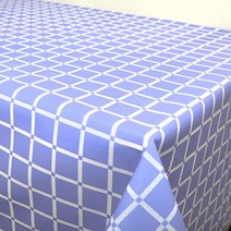 (오후 3시 이전 주문건 당일출고) PVC 코팅 방수 식탁보(1롤), 1롤(120cm×25M), 사각청색(T904)