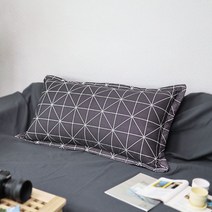 대형 등쿠션 커버 등받이쿠션커버 쿠션커버 110X60, 대형 쿠션 커버(커버만), 체스, 다크차콜