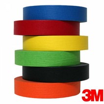[풀리줄리] 3M 컬러 종이 마스킹 테이프 현황판 24mmx40M 6색 칼라 마스킹테이프 택1, 03 / 3M 그린색