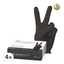 라이브잇 키친아트 니트릴 PVC 합성장갑 다목적용, 48개, 소(S), 블랙