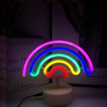 네온사인 나래바 아이방 가게 인테리어 네온 사인 led 조명 장식 천막 표지판 홀더베이스 usb 충전 조명 야간 조명 네온 사인 조명, 4