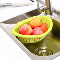 HOME 가정 플라스틱 야채 과일 채반 바구니 걸이 도매, 2플라스틱채반-블루