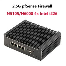 노트북 부속 소프트 라우터 pfSense 방화벽 산업용 팬리스 미니 PC 4x 인텔 25G i226 HD20 OPNsense PVE ESXi K31 N5105 N6000, 20.8GB DDR4 128GB NVMe - Intel