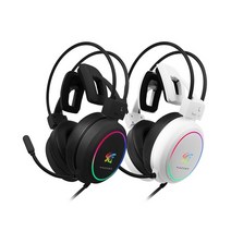 앱코 ABKO HACKER N700 가상 7.1 RGB 게이밍 헤드셋, 화이트