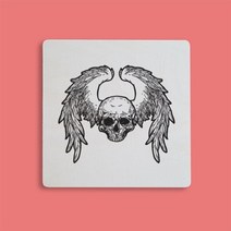 기타 바보사랑[디자인바운스]skull_013 으스스 해골그림 우드컬러링 DIY 우드캔버스 145x145