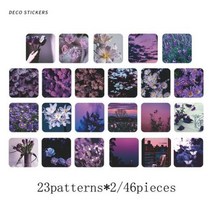 빈티지 가죽 다이어리 Journamm 미니 박스 스티커 DIY 스크랩북 장식 저널링 콜라주 사진 앨범 씰링 문구류 46 개박스 다꾸, W